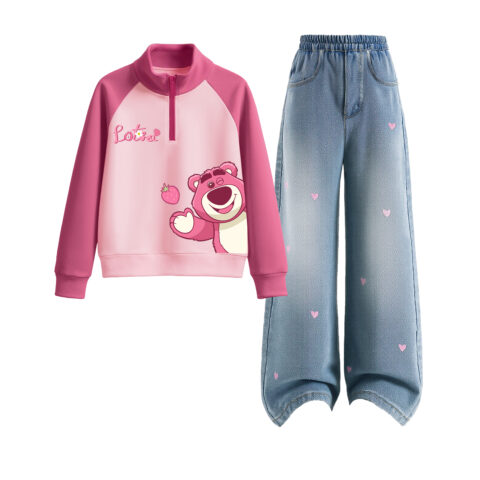 Disney Kids Casual Sportswear Stand Collar Moderate