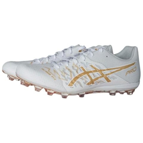 ASICS DS LIGHT ACROS PRO 3 Abrasion Resistant Soccer Shoes Unisex White Gold