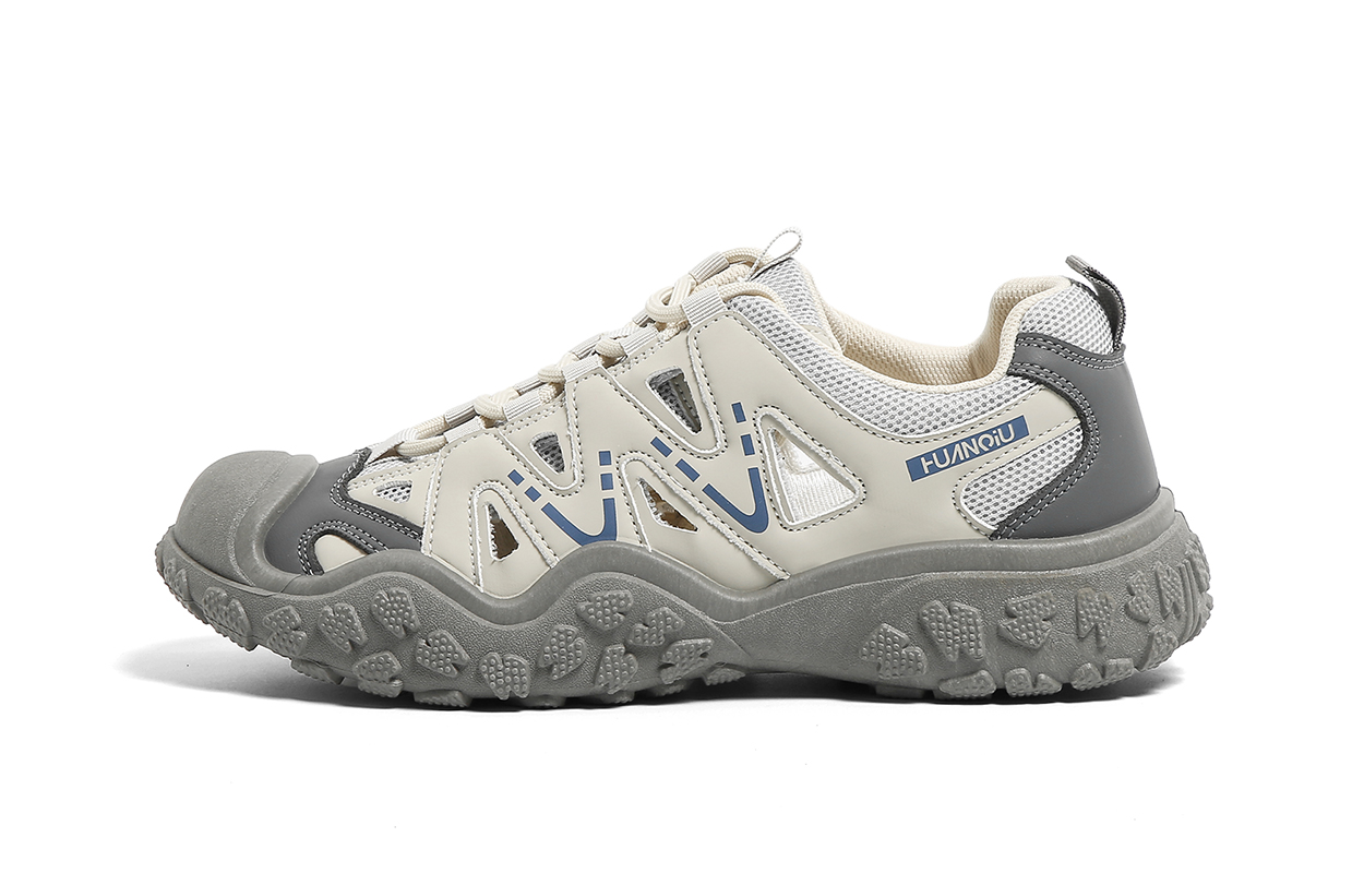 HUANQIU Slip Resistant, Abrasion Resistant, Breathable, Lightweight Low top Mountaineering Shoes Men’s Gray