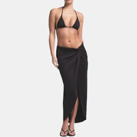 Skims SIGNATURE SWIM SARONG SKIRT Swim Dresses & Skirts Women’s ONYX/Onyx