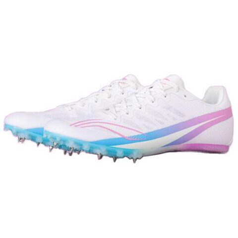 Li Ning Cushioning Slip Resistant Breathable Low top Pebax Outsole Training Running Shoes Unisex White Pink Blue
