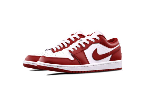 Jordan Air Jordan 1 Red Toe Cushioning, Wear Resistant Low top Vintage Basketball Shoes Unisex Red White