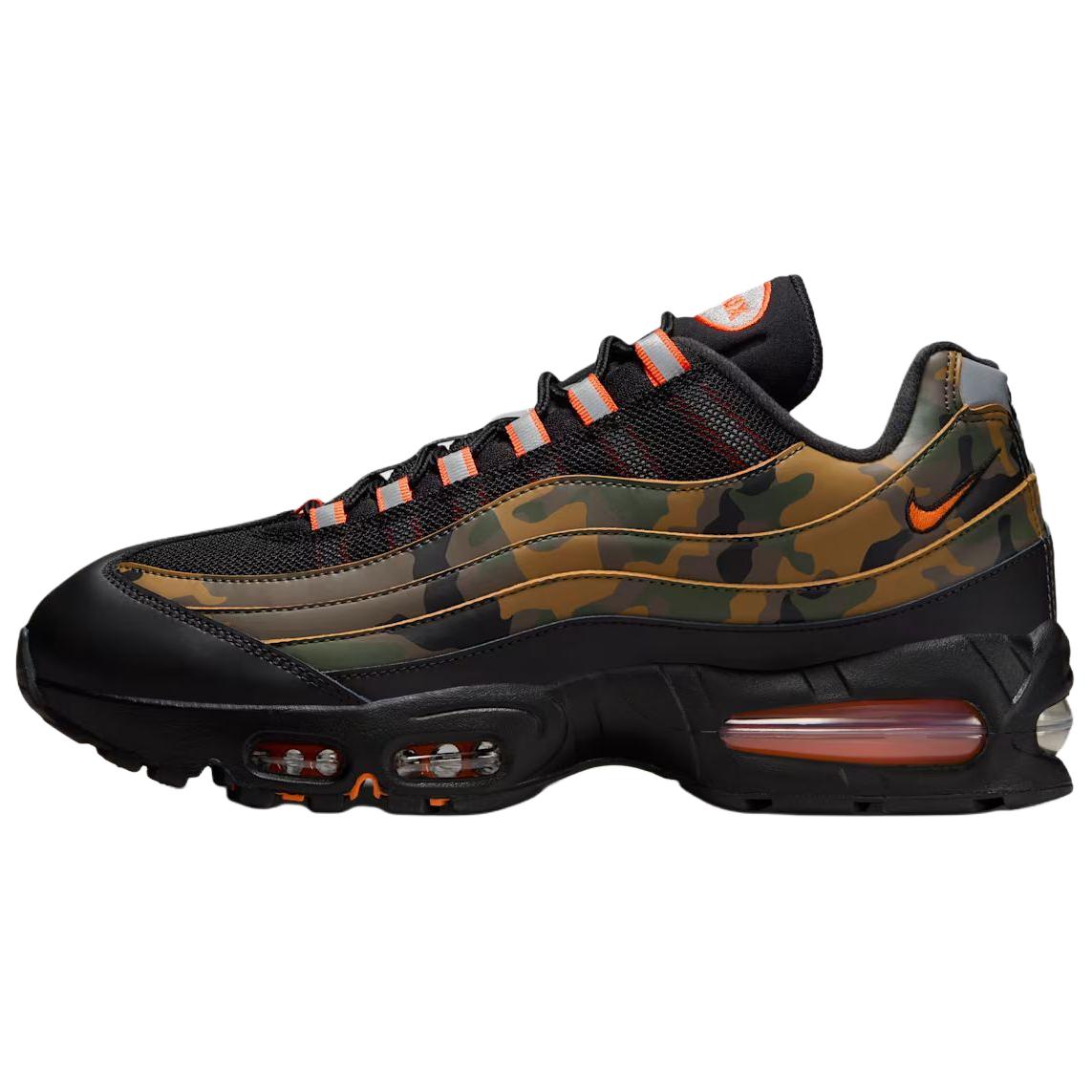 Nike Air Max 95 Breathable Running Shoes Unisex Black Umber