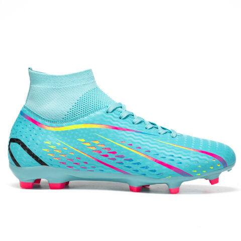 Sportful Soccer Shoes Men’s Low Top White Long Studs/Black Long Studs/Aqua Long Studs