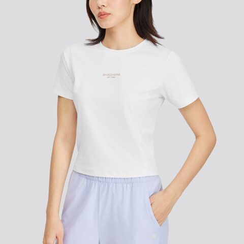 Skechers GODRI Quick Dry T Shirts Women’s Bright White