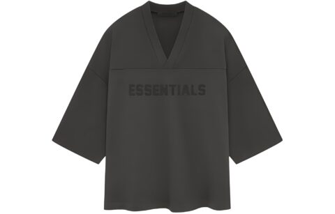 Fear Of God Essentials Logo print V neck T shirt