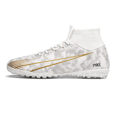 PNKE Slip Resistant And Abrasion Resistant Coverage Soccer Shoes Unisex White