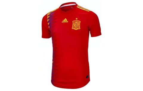 Adidas Soccer Jerseys Men's Red Thin Straight Fit