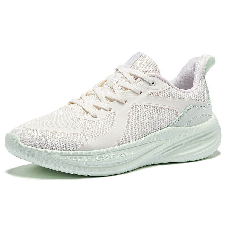 Erke Cushioning Breathable Low top Casual City Commuting Running Shoes Women’s Microcrystal White Purified Water