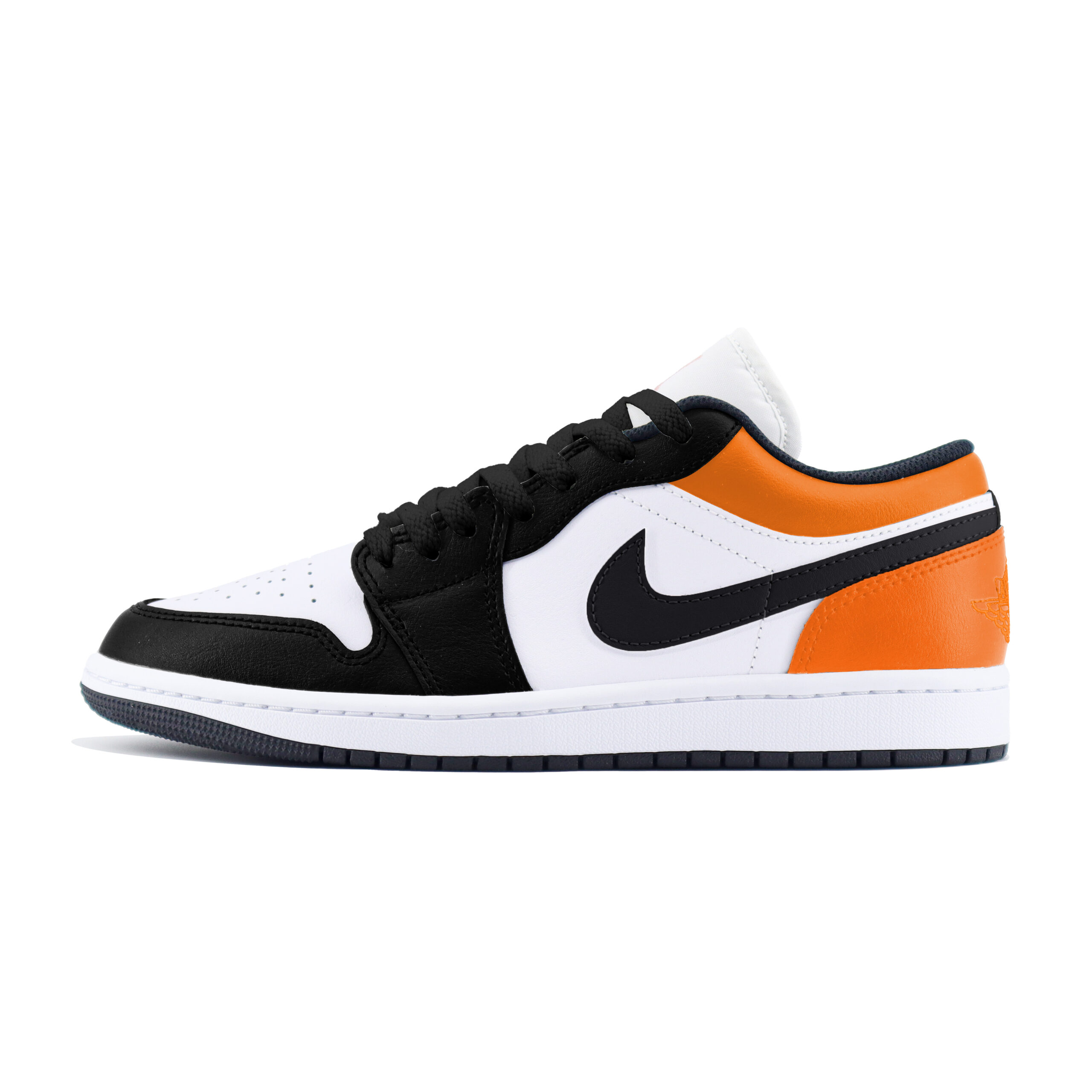 Jordan Air Jordan 1 Low Abrasion Resistant Abrasion Resistant Low top Vintage Basketball Shoes Unisex Black Orange