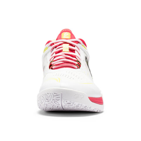 Li Ning Saga 3pro Cushioning Slip Resistant Abrasion Resistant Low top Badminton Shoes Unisex White Yellow
