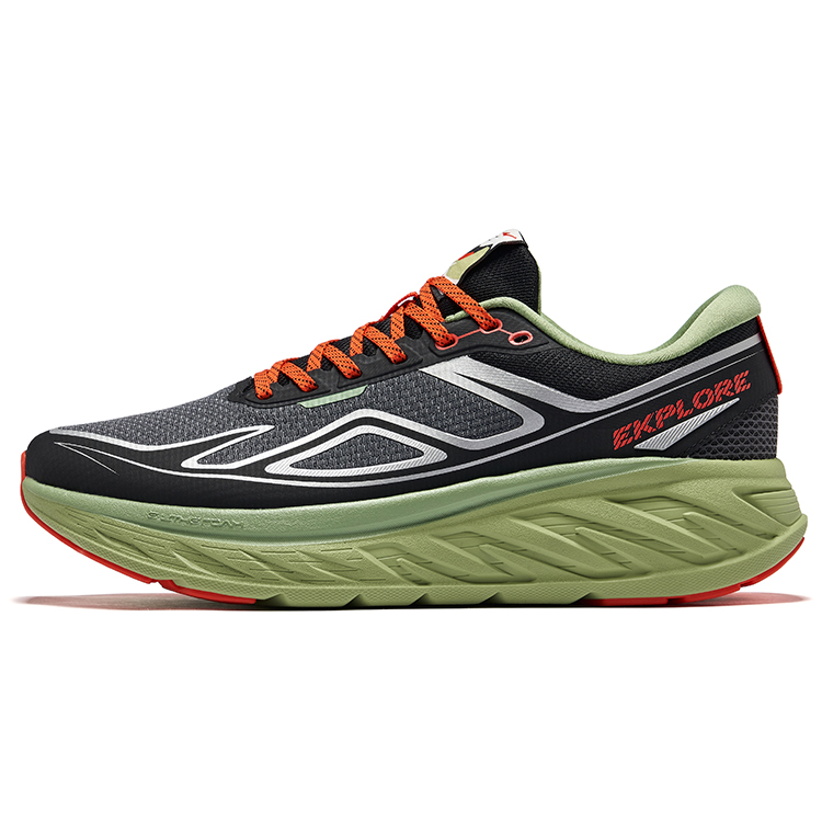 Erke Wild Mercedes Benz Slip Resistant Abrasion Resistant Low top Casual Running Shoes Men's Gray Black Green