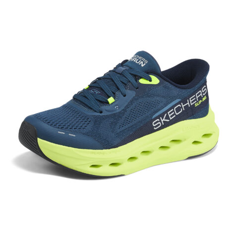 Skechers MEN’S GO Cushioning Support Lightweight Low top Running Shoes Men’s Blue Green