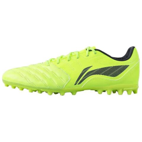 Li Ning MG Multi Ground Artificial Turf, Natural Grass Cushioning, Wear Resistant Soccer Shoes Unisex Neon Green