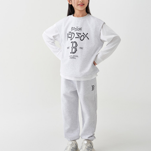 MLB KIDS Casual Sportswear Set Of 3 Light Heather Gray Children Aged 3 7 Years Old