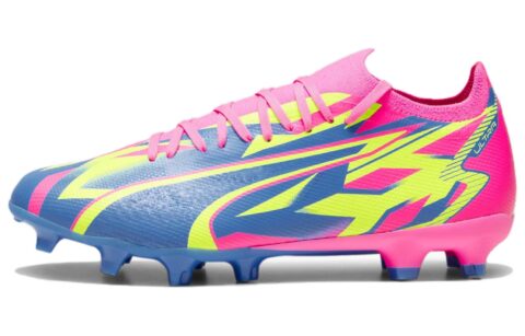 PUMA Ultra Match ENERGY FG/AG Soccer Shoes Unisex Pink Blue Green