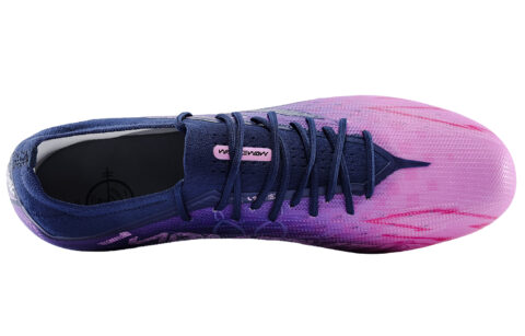 KELME Shadow 2.0 Cushioning Slip Resistant Breathable Coverage Soccer Shoes Unisex Dark Blue Neon Pink