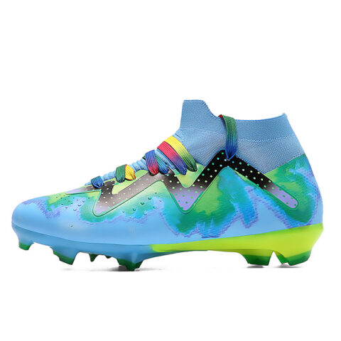 ATAY Cushioning Abrasion Resistant Cushioning, Wear Resistant Soccer Shoes Unisex Blue