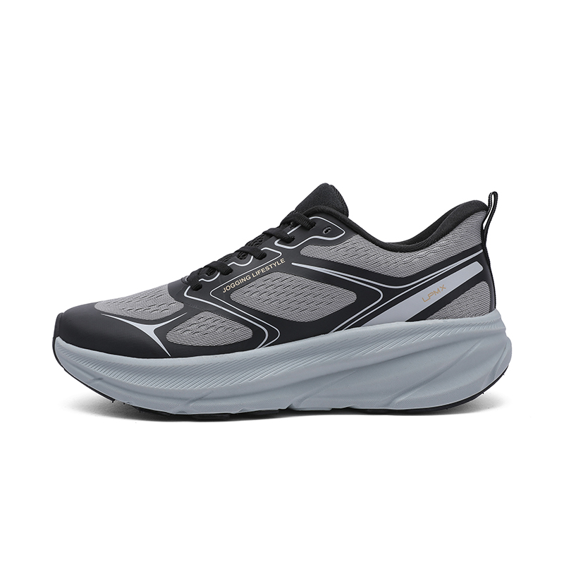 LPMX Cushioning, Wear Resistant Low top Sprint Running Shoes Men’s Black Gray