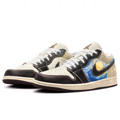 Jordan Air Jordan 1 Vintage Basketball Shoes Men’s Low Top Beige/Black