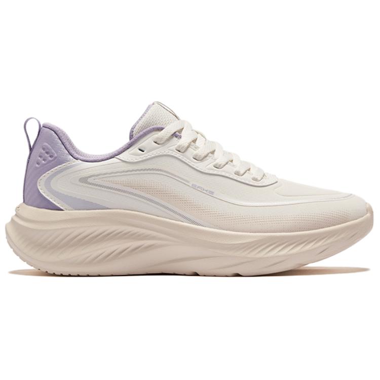 Erke Cloud Chase Running Shoes Women’s Low Top Microcrystal White, Misty Purple