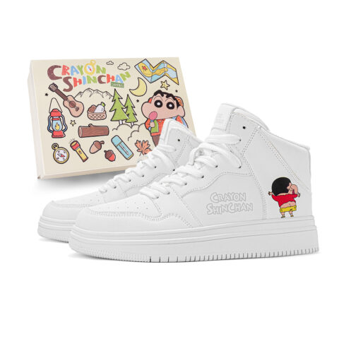 Crayon Shinchan High top Vintage Basketball Shoes Unisex Box