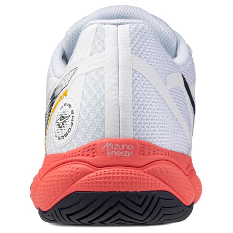 Mizuno WAVE ENFORCE COURT Megalodon Cushioning, Wear Resistant Tennis Shoes Unisex White