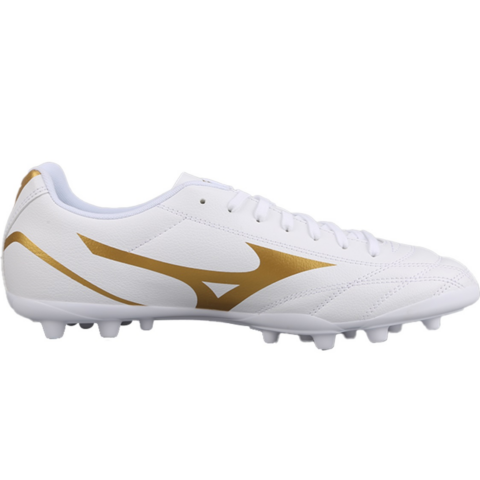 Mizuno Folgado AG Artificial Ground Artificial Turf Slip Resistant Abrasion Resistant Soccer Shoes Unisex White Gold