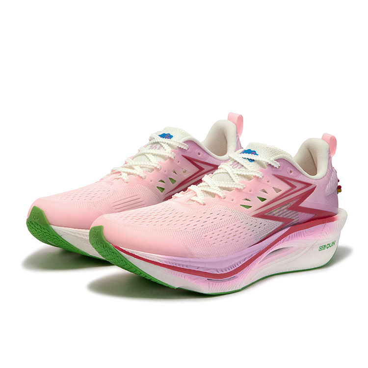 361° Flame 3 ET Low top Casual Marathon Training Racing Running Shoes Unisex Fluorescent Passionate Coral Powder