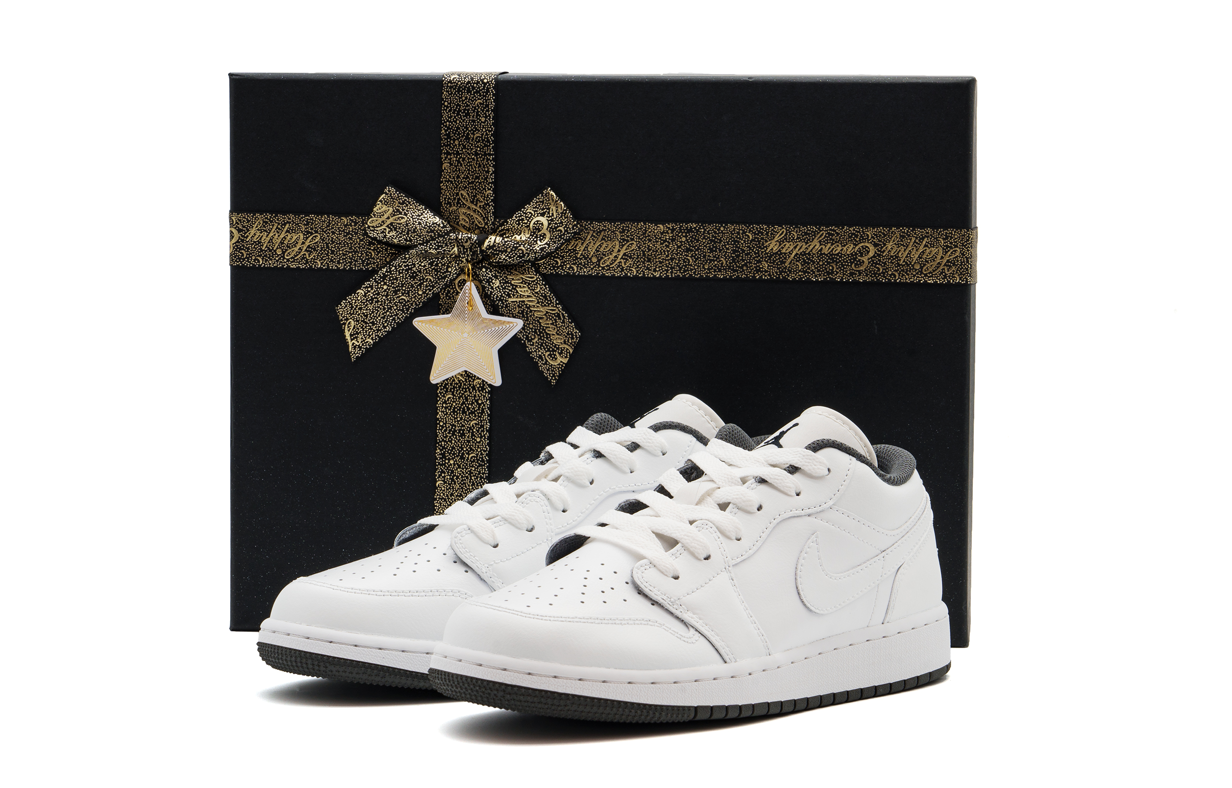 Jordan Air Jordan 1 Leather Low top Vintage Basketball Shoes Unisex White