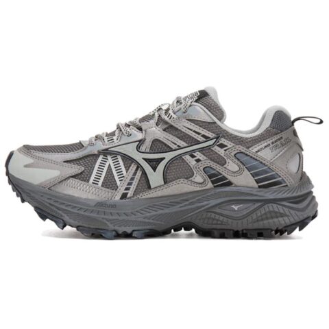 Mizuno Racer Trail Comfortable Cushioning Abrasion Resistant Breathable Running Shoes Unisex Dark Gray
