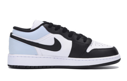 Jordan Air Jordan 1 Puppy Fragment Slip Resistant Abrasion Resistant Low top Vintage Basketball Shoes Men’s Black Blue