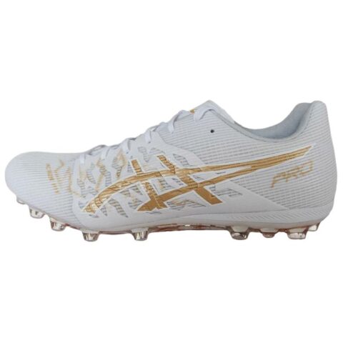 ASICS DS LIGHT ACROS PRO 3 Abrasion Resistant Soccer Shoes Unisex White Gold