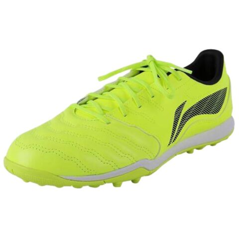 Li Ning MG Multi Ground Artificial Turf, Natural Grass Cushioning, Wear Resistant Soccer Shoes Unisex Neon Green