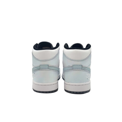 Jordan Air Jordan 1 Empty Mountain Mist, Dark Cyan Abrasion Resistant Mid top Vintage Basketball Shoes Unisex Cyan