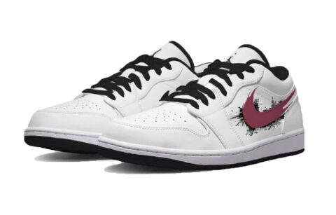 Jordan Air Jordan 1 Balance Lightweight Low top Vintage Basketball Shoes Unisex White Red