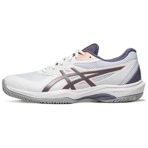 ASICS GAME FF Synthetic Leather Abrasion Resistant, Breathable, Lightweight Low top Tennis Shoes Men’s White Gray