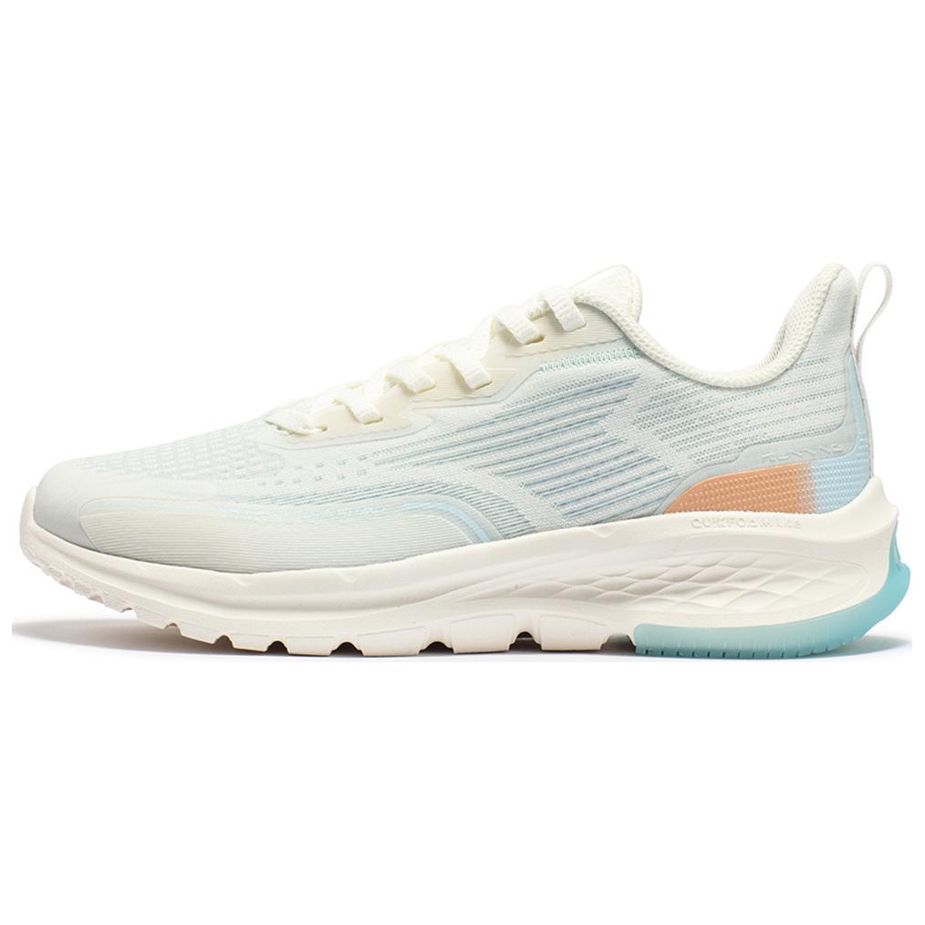 361° Comfortable And Trendy Slip Resistant Abrasion Resistant Low top Running Shoes Women's White Blue