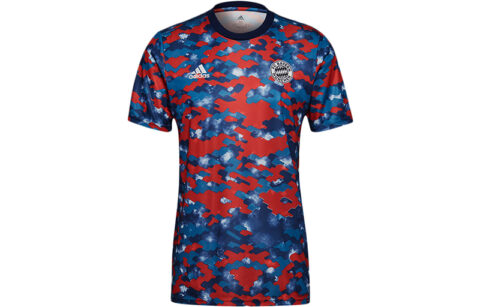 Adidas Bayern Munich Black Soccer Jersey Men’s Red Blue Multicolor