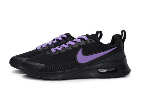 Nike Air Max 1 Slip Resistant Abrasion Resistant Low top Running Shoes Unisex Black Purple
