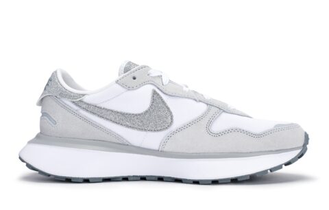 Nike Phoenix Waffle Slip Resistant Abrasion Resistant Low top Running Shoes Women’s White Silver Gray