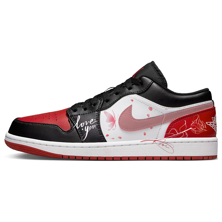 Jordan Air Jordan 1 Vintage Basketball Shoes Unisex Low Top Red/Black