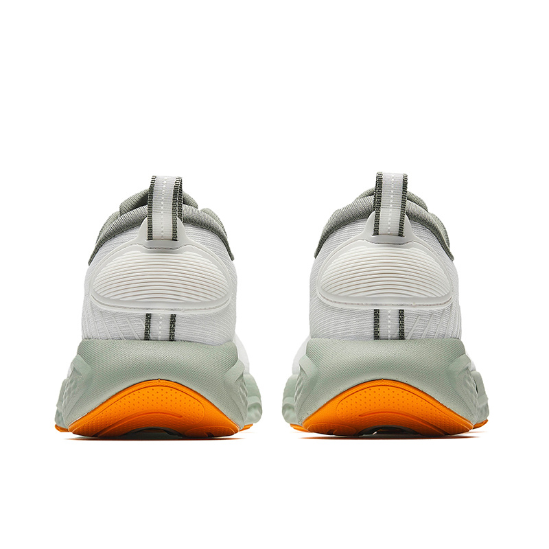 CHAOJIANTA Cushioning Slip Resistant Abrasion Resistant Low top Casual Running Shoes Men’s White Black Orange