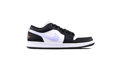 Jordan Air Jordan 1 Purple Panda Cushioning, Wear Resistant Low top Vintage Basketball Shoes Unisex Black White Purple