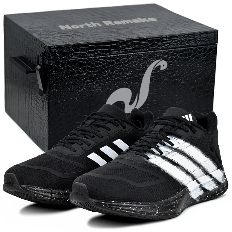 Adidas Duramo 10 Abrasion Resistant Low top Running Shoes Men’s Black White