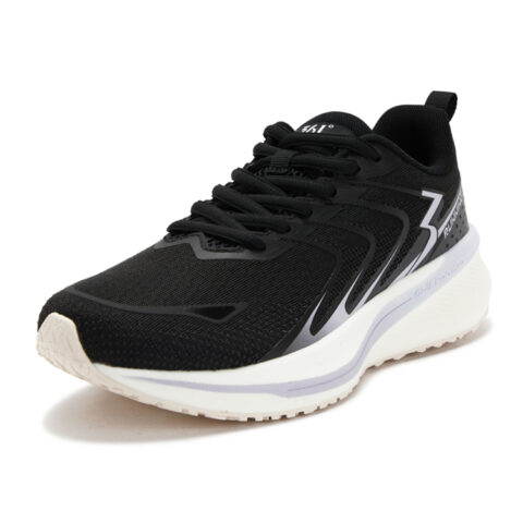 361° Slip Resistant Abrasion Resistant Mid top Casual Training Sprint Running Shoes Women’s Black White Purple