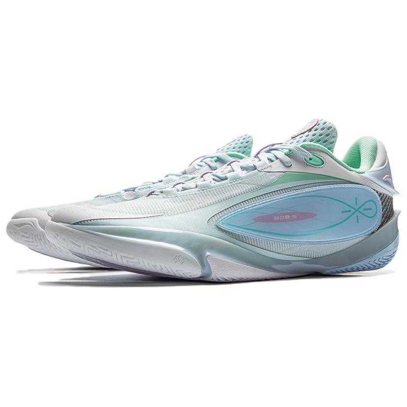 Li Ning Wade 808 5 ULTRA Low top Basketball Shoes Men’s White Blue Green