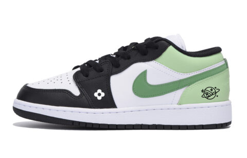 Jordan Air Jordan 1 Urban Chic Style Slip Resistant Low top Vintage Basketball Shoes Men’s White