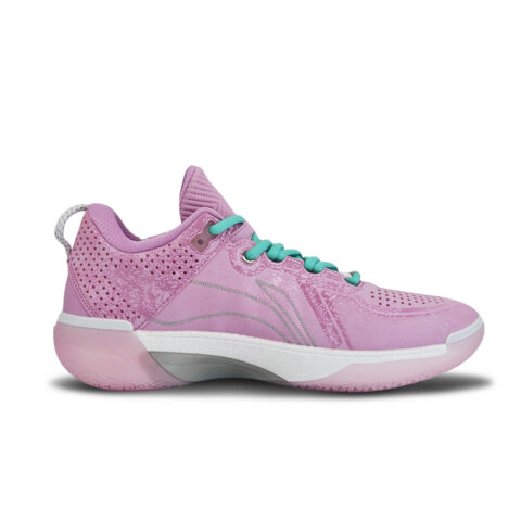 Li Ning Wade Shadow 6 Cushioning Slip Resistant Abrasion Resistant Low top Basketball Shoes Men’s Pink Cyan