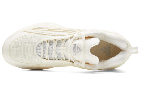 PEAK Cushioning Abrasion Resistant Rebound Low top Basketball Shoes Men’s Super Light White